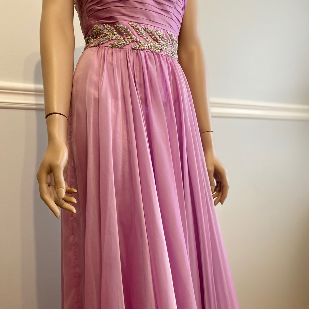 La Femme lavender beaded prom gown size 00 - Picture 4 of 8